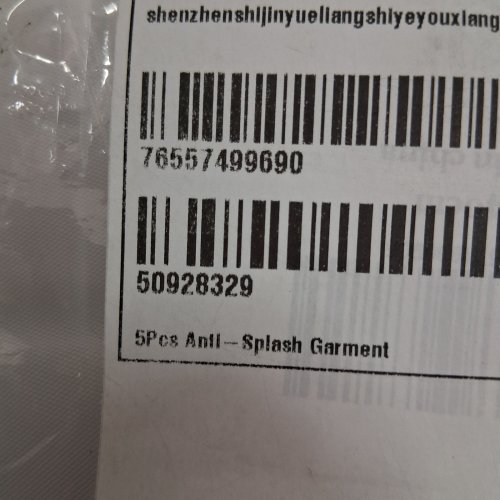5PK ANTI-SPLASH GARMENT FOR SUITS, DRESSES - 24" X 55" - WHITE image 2