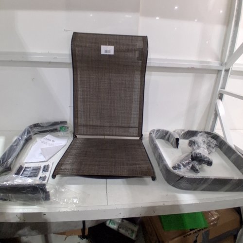 LOTUS SINGLE GLIDER CHAIR - 225LBS MAX 30"X 27" - BLACK/BROWN image 2