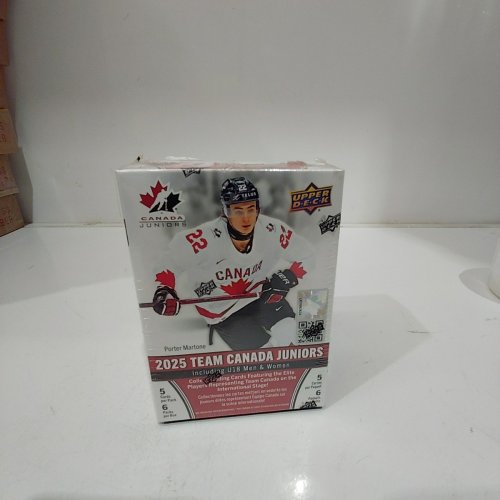 6(5PK) UPPER DECK 2025 TEAM CANADA JUNIORS HOCKEY TRADING CARDS image 2