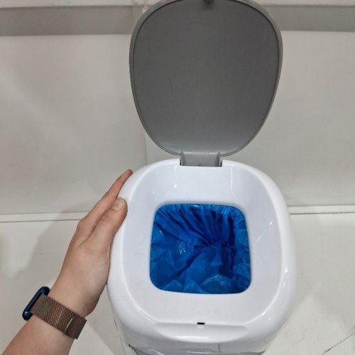 LITTER GENIE PAIL STYLE CAT LITTER WASTE DISPOSAL SYSTEM - WHITE/GREY (MODEL: 00666594210890) image 3