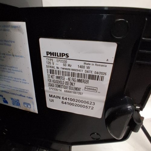 PHILIPS 2300 SERIES LATTEGO FULLY AUTOMATIC COFFEE & ESPRESSO MAKER WITH BUILT-IN MILK FROTHER & GRINDER - BLACK (MODEL: EP2330) image 7