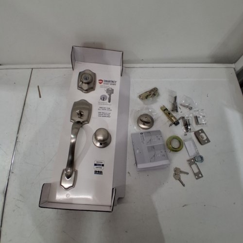 WEISER BRENTWOOD-FAIRFAX FRONT DOOR HANDLESET - SATIN NICKEL (MODEL: ‎9GAC94710-008) image 2
