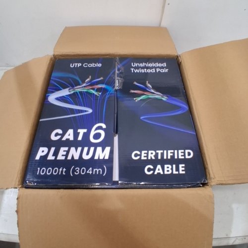 AAA CABLES PLENUM NETWORKING CAT6 UTP CABLE - 1000FT - WHITE image 3