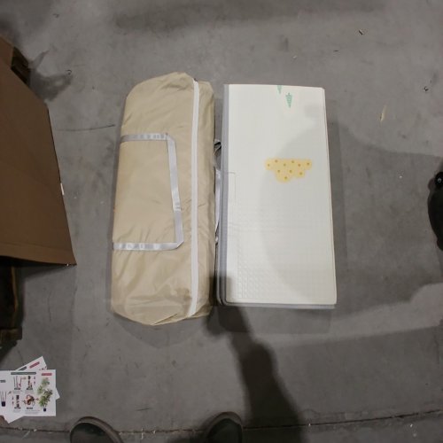 ZEEBABA XL SAFETY PLAYPEN WITH MAT AND BALLS - 71" X 59" - BEIGE (MODEL: PLAYPEN-01) image 4