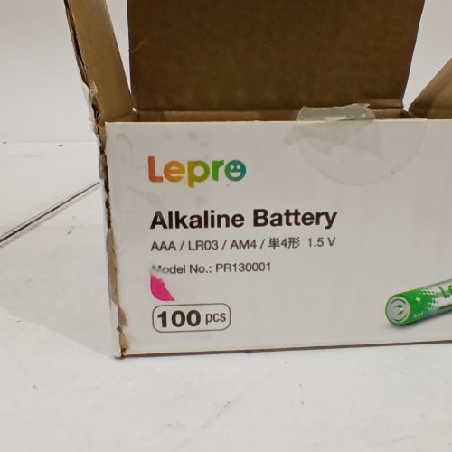 100PK LEPRO ALKALINE BATTERIES - AAA, 1.5 V (MODEL: PR130001) image 2