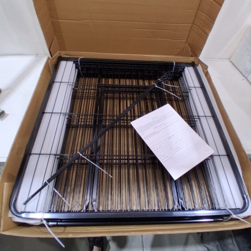 BESTPET HEAVY DUTY PET PLAYPEN WITH DOOR - 8 PANELS - 32" - BLACK (MODEL: HP3232-8-BLACK) image 3
