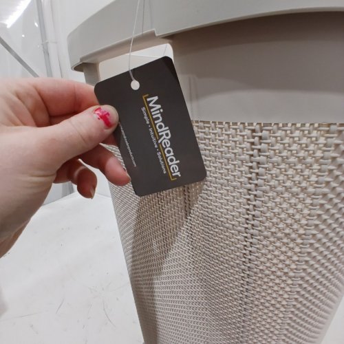 MIND READER SLIM LAUNDRY HAMPER WITH LID - 60 L - IVORY (MODEL: 60FABHAMP-IVO) image 4