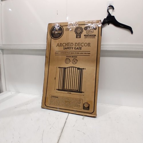 REGALO EASY STEP ARCHED DECOR SAFETY GATE - 30"X29"-37" - BRONZE (MODEL: 0370 BR DS) image 3