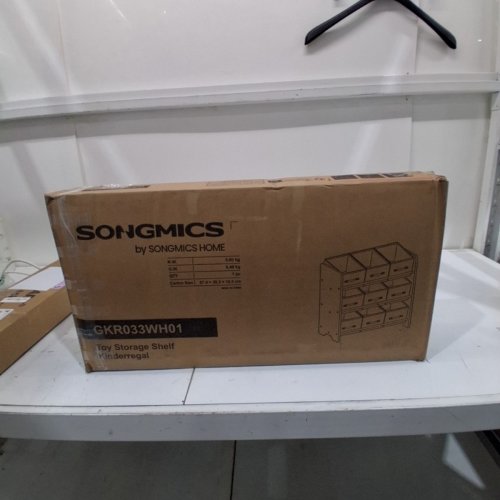 SONGMICS TOY ORGANSIER SHELF WITH 9 FABRIC BOXES - 11.6" X 24.6" X 23.6" (MODEL: GKR033WH01) image 4