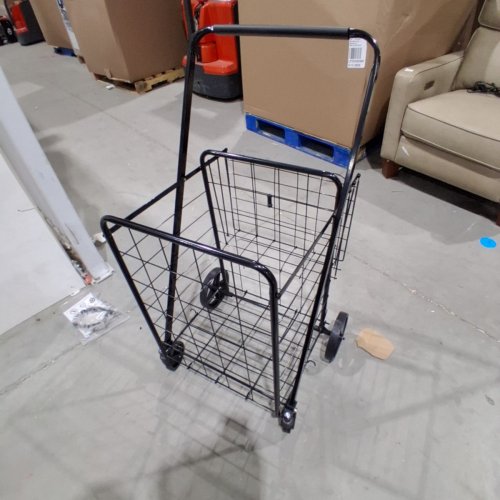FOLDING HEAVY DUTY MULTIPURPOSE LAUNDRY/SHOPPING/UTILITY CART - 110LB CAPACITY - 41" X 25" - BLACK (MODEL: ZZ 507) image 2
