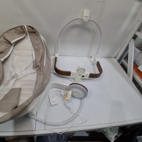 2-IN-1 EVENFLO ELARA SMART MOTION SWING AND SOOTHING NEST - 25LB MAX - COASTAL COFFEE (MODEL: SW100112516) image 7