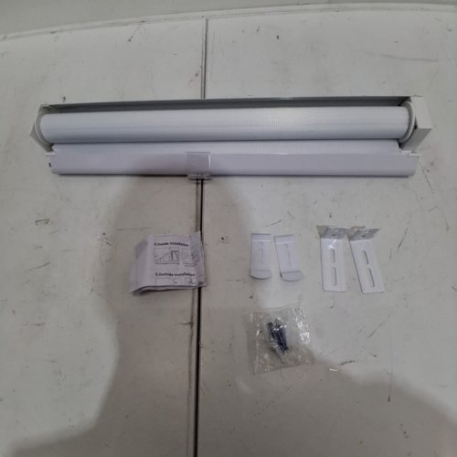 LUCKUP CORDLESS ZEBRA BLINDS FOR WINDOWS - 21" X 72" - WHITE (MODEL: DZSTBML) image 2