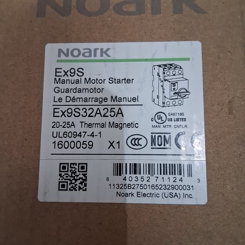 NOARK MANUAL MOTOR STARTER - 20-25A - BLACK (MODEL: EX9S32A25A) image 2