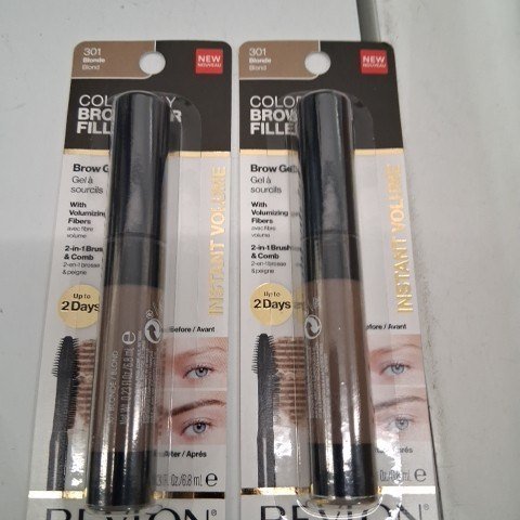 2PK REVLON COLOR BROW FILLER BROW GEL - 6.8 ML EACH - BLONDE(301) image 2