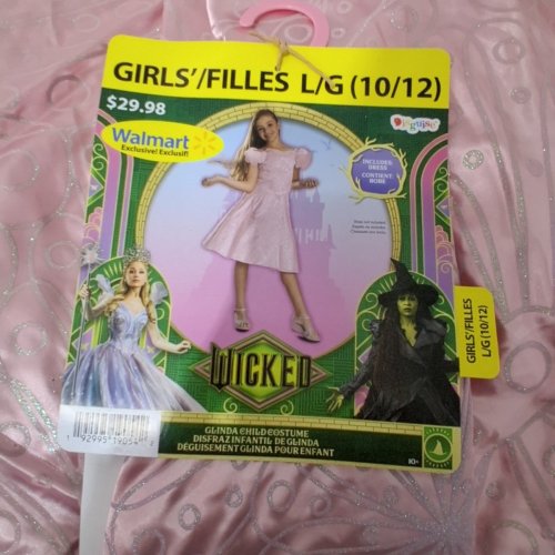 DISGUISE GIRLS GLINDA COSTUME - LARGE 10-12 - PINK image 3