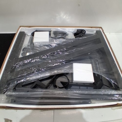 HLDIRECT Z SHAPED CARBON FIBER COMPUTER/GAMING DESK WITH CUP AND HEADPHONE HOLDER - 47" - BLACK (ITEM: ZZ12-L) image 3