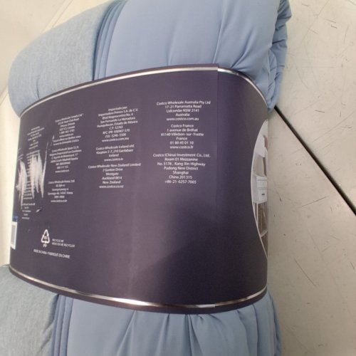 BERKSHIRE REVERSIBLE DOWN-ALTERNATIVE COOLING BLANKET - QUEEN - BLUE (MODEL: 1986200) image 3