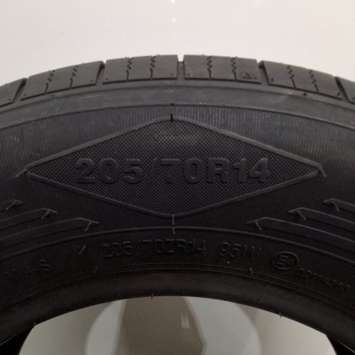 2PK RADAR DIMAX CLASSIC VINTAGE STEEL BELTED RADIAL ALL-SEASON TIRES (M+S) - 205/70R14 - BLACK (MODEL: RNC0059) image 3