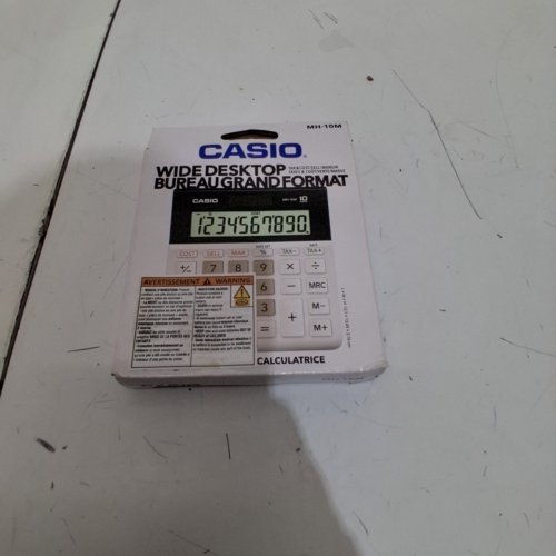 CASIO WIDE DESKTOP 10 DIGIT CALCULATOR - MH-10M - WHITE image 2