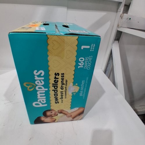 160PK PAMPERS SWADDLERS BEST DRYNESS DISPOSABLE DIAPERS - SIZE 1(8-14LB) image 3