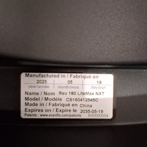 EVENFLO REVOLVE180 LITEMAX NXT BLUETOOTH INFANT CARSEAT WITH BASE AND SENSORYSOOTHE - MAX WEIGHT 22LBS - QUARTZ/GREY (MODEL: CS160412545C) image 2