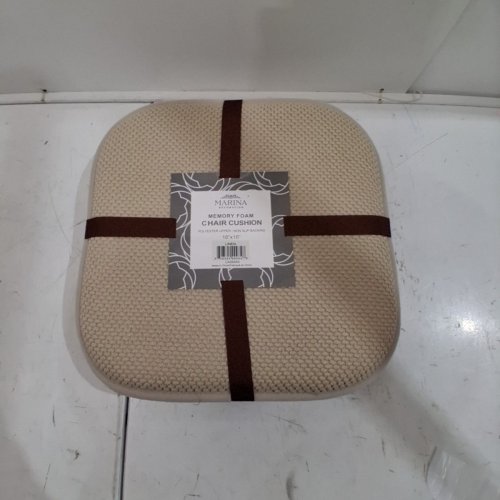 2PK MARINA DECORATION NON-SLIP CHAIR CUSHIONS - 16"X16" - BEIGE LINEN (MODEL: CA58554) image 3