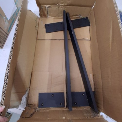 2PK HIDDEN FLOATING SHOWER BENCH BRACKET- 1/2" \ 20" - BLACK image 3
