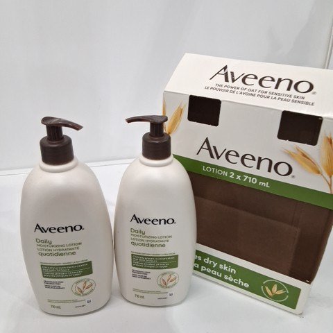 2PK AVEENO FRAGRANCE FREE DAILY MOISTURIZING LOTION - 710ML EACH image 2