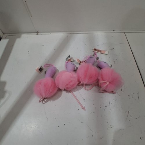 4PK STUDIO FLAMINGO BATH SPONGES - PINK image 2