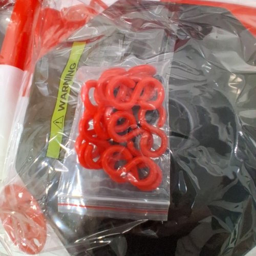 6PK ADJUSTABLE TRAFFIC DELINEATOR POST CONES - 6FT CHAIN - RED / WHITE (MODEL: CC-F03-N-RW-6PCS-2M) image 4