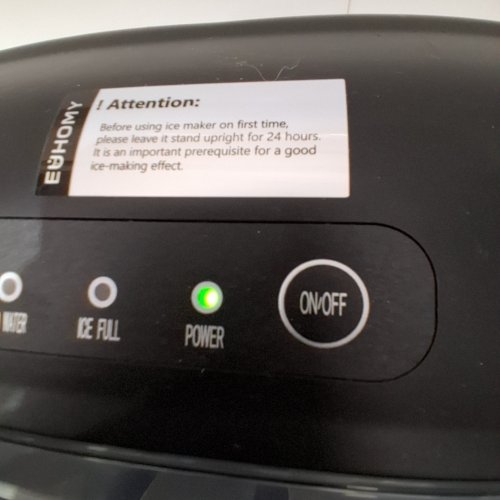 EUHOMY COUNTERTOP ICE MAKER - MAKES 26LBS/DAY - BLACK (MODEL: IM-06D) image 2
