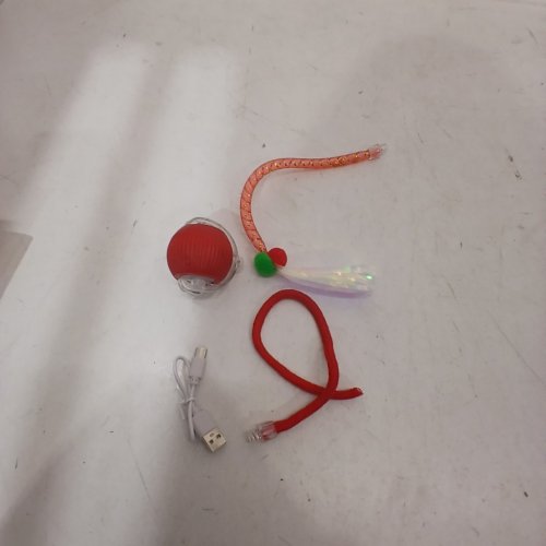INTERACTIVE CAT TOY WITH MOTORIZED BALL AND STRING - GREY (MODEL: P02) image 2