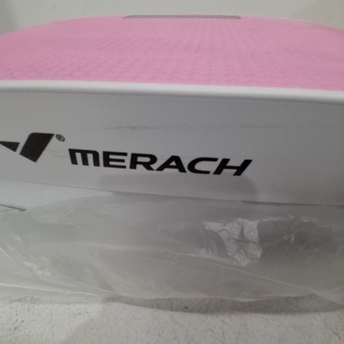 MERACH VIBRATION PLATE EXERCISE MACHINE WITH SUCTION FEET AND REMOTE - 300 LB MAX - PINK/WHITE (MODEL: ‎MR-2398) image 4