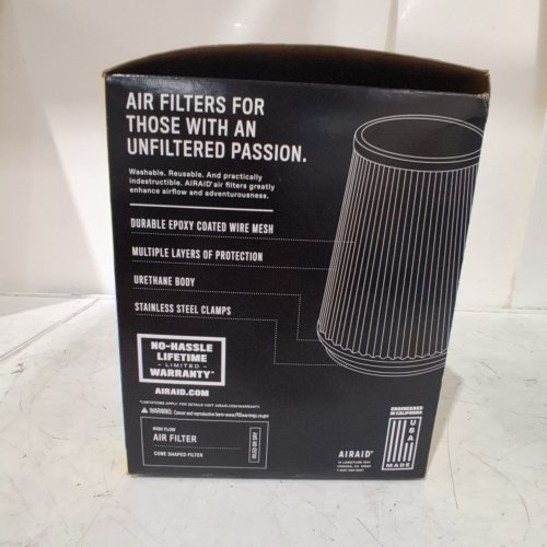 AIRAID HIGH-FLOW UNIVERSAL CONE AIR FILTER - 6"FLG, 7-1/4"B, 5"T, 7"H - YELLOW (MODEL: 704-462) image 3