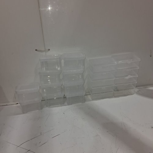 20PC CLEAR PLASTIC STORAGE CONTAINERS - CLEAR image 2