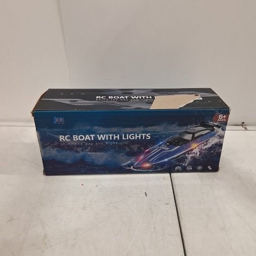REMOTE CONTROL SPEEDBOAT WITH LED LIGHTS - UP TO 10KM/H - 2.4GHZ - ORANGE/BLACK (MODEL: A3504-2) image 5