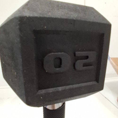 2PK YES4ALL RUBBER HEX DUMBBELL WITH HAND GRIPS - 20LBS - BLACK (MODEL: FKKQ) image 4
