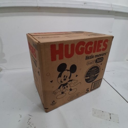 128PK BABY DISNEY HUGGIES LITTLE MOVERS HUGGFIT 360 DIAPERS - SIZE 5 - MICKEY MOUSE image 2