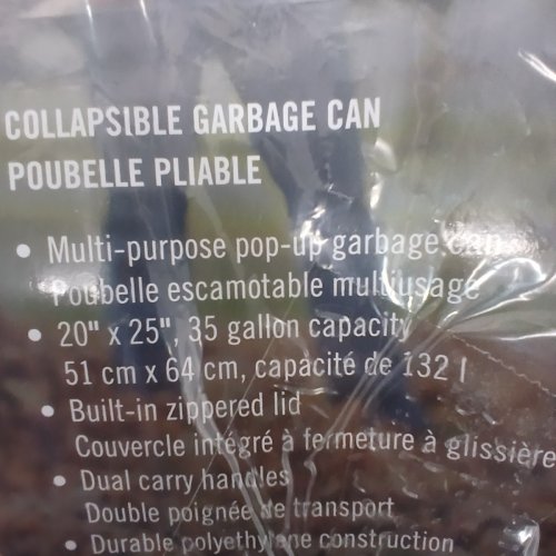CAMP CHEF COLLAPSIBLE GARBAGE CAN - 20" X 25" - 35 GAL - BLACK - (MODEL- GCAN) image 3