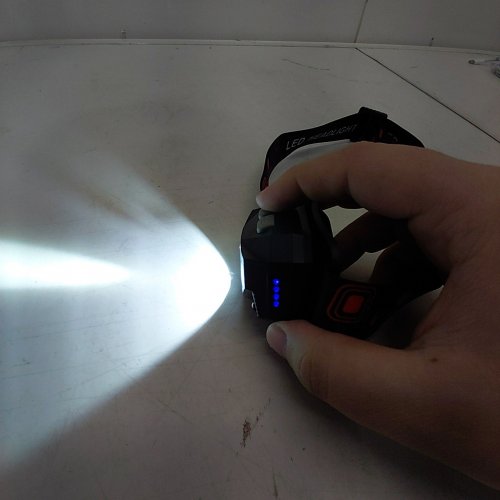 LHKNL LED HEADLAMP WITH 8 LIGHT MODES - 1200LM - BLACK/ORANGE (MODEL: TG-T069) image 2