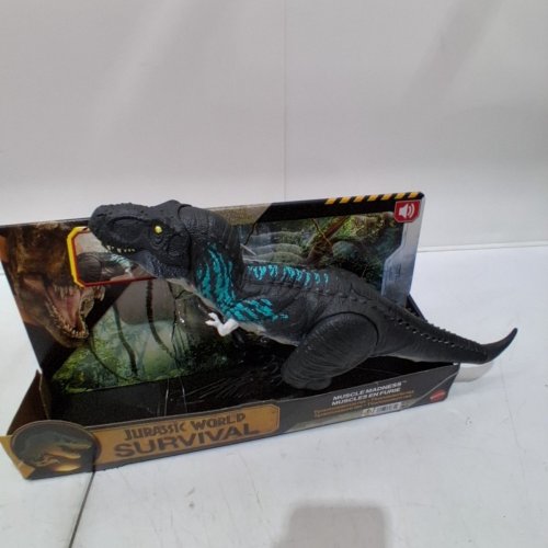 MATTEL JURASSIC WORLD MUSCLE MADNESS T-REX ROARING ACTION FIGURE (MODEL: JKG92) image 4