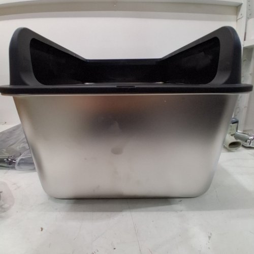 STAINLESS STEEL CAT LITTER BOX - 21" - SILVER image 3