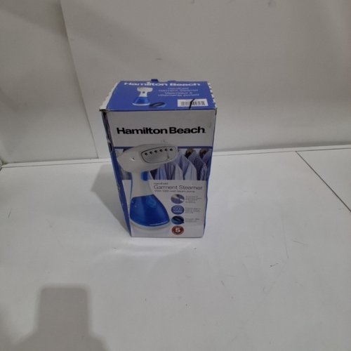 HAMILTON BEACH HANDHELD GARMENT STEAMER WITH BRUSH ATTACHMENT - BLUE/WHITE (MODEL: 11556C) image 5