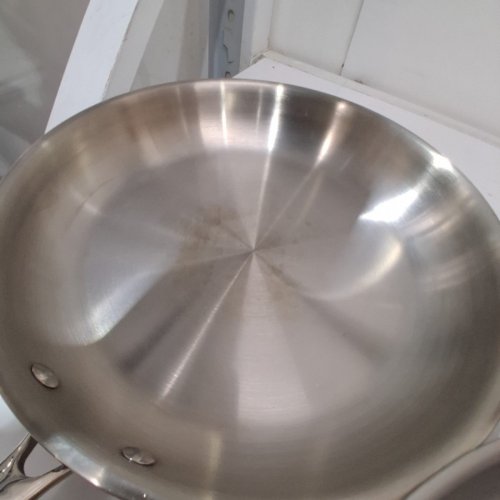 2PC LAGOSTINA FORTE STAINLESS STEEL FRYPAN SET - 10"/11" - STEEL image 5
