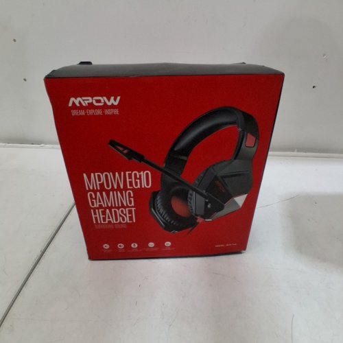 MPOW EG10 WIRED GAMING HEADSET WITH SURROUND SOUND - IN-LINE VOLUME & MIC CONTROL - LIGHT UP - BLACK/RED (MODEL: MPBH414AR) image 5