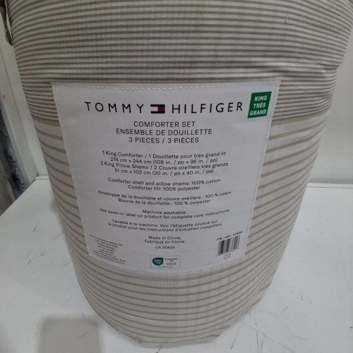 3PC TOMMY HILFIGER COMFORTER SET - KING - TAUPE (STYLE: 1976202) image 4