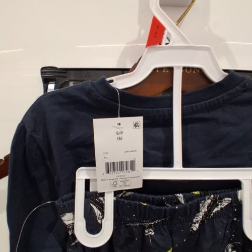 2PC BOY'S GEORGE SPACE EXPLORER LONG SLEEVE TOP AND PANTS SET - SMALL (6) - NAVY image 3