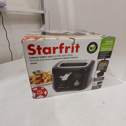 STARFRIT OIL FRYER WITH REMOVABLE CERAMIC BOWL, ADJUSTABLE TEMPERATURE CONTROL - 2.5L - BLACK - (MODEL:DF-118) image 5