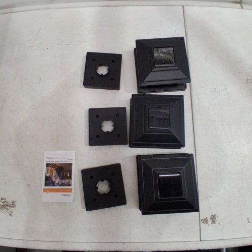 3PK SOLAR POST LIGHTS - 2 V PANEL - 1.2 V BATTERY - 600 MAH - BLACK image 2