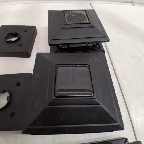 3PK SOLAR POST LIGHTS - 2 V PANEL - 1.2 V BATTERY - 600 MAH - BLACK image 3